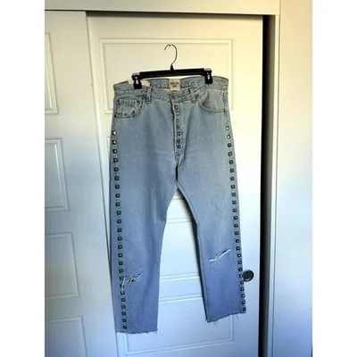 Gallery Dept Rodman Studded Jeans — Light Wash — 34