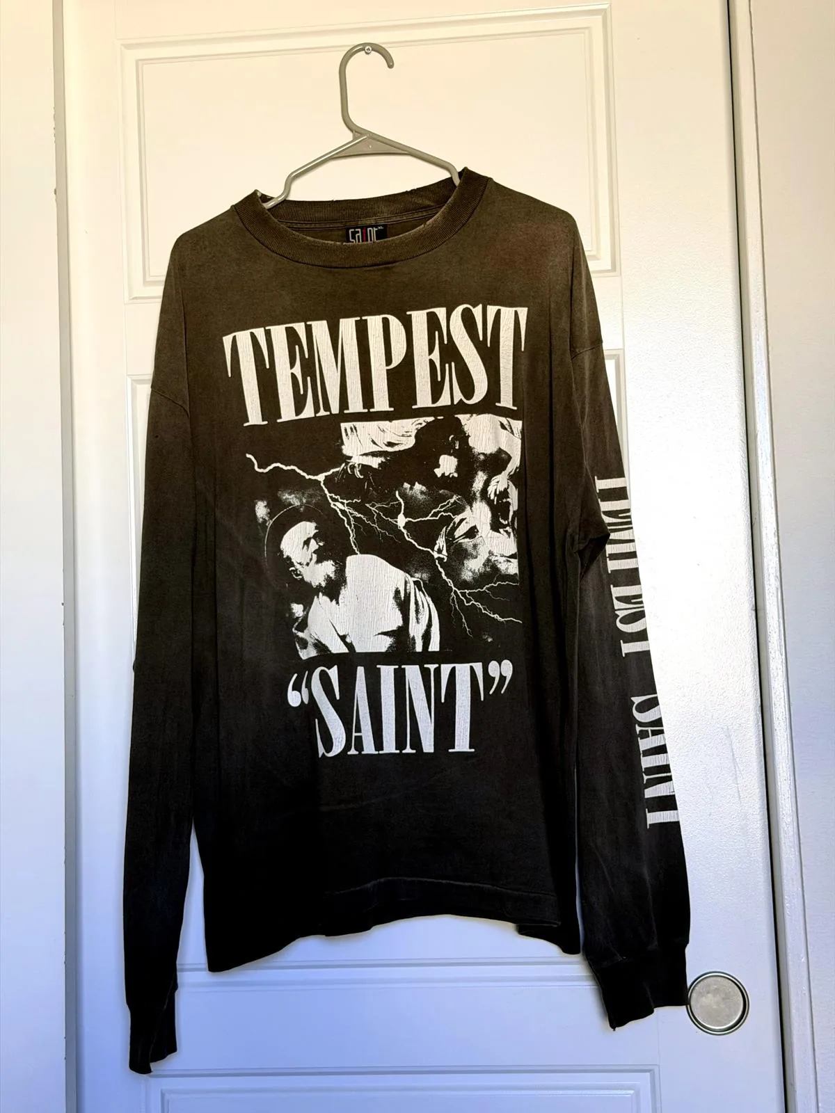 SAINT Mxxxxxx (Saint Michael) "Tempest Saint" L/S T-Shirt — XL