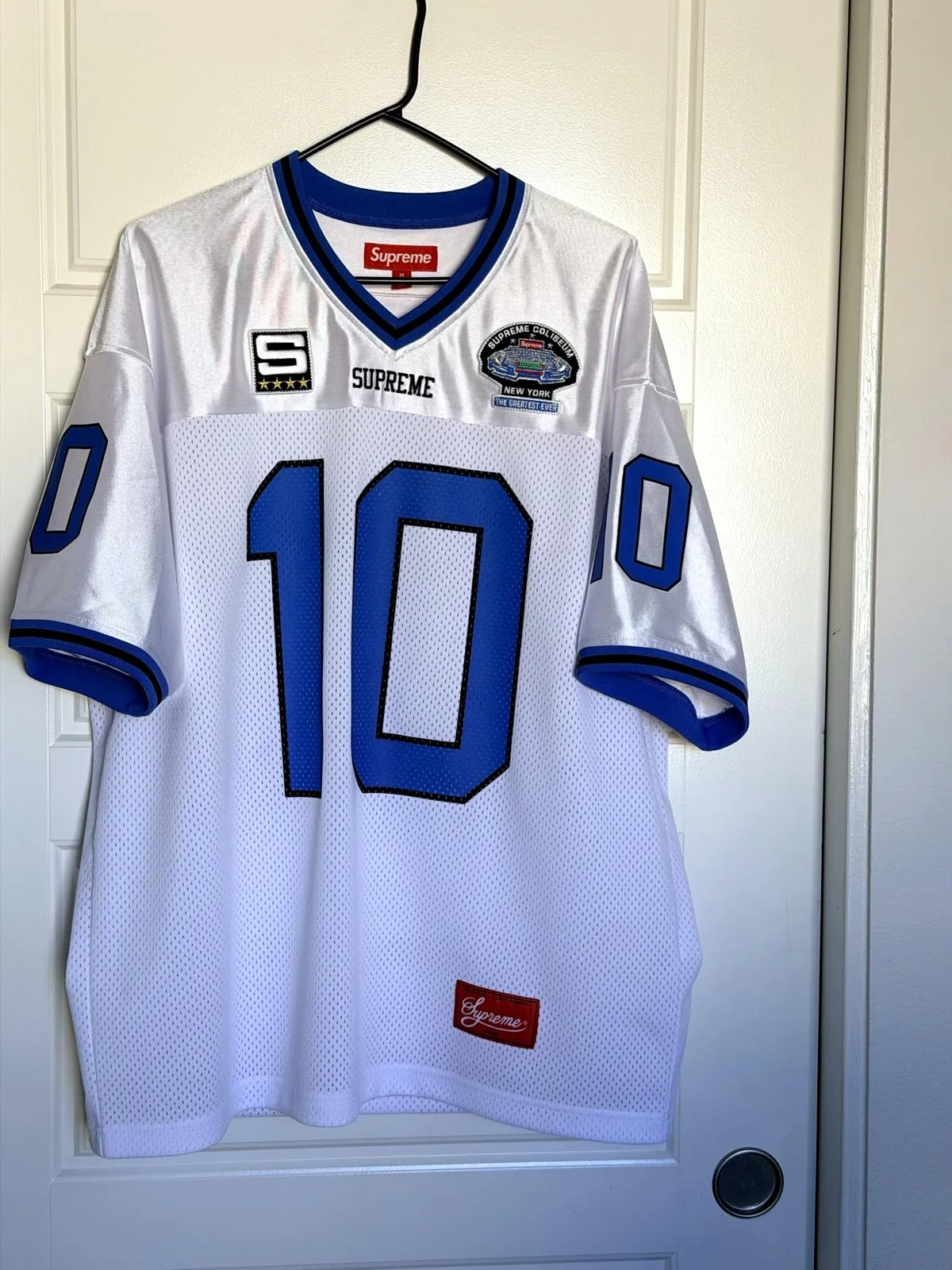 Supreme "Find God" Football Jersey — White — M — Worn Once