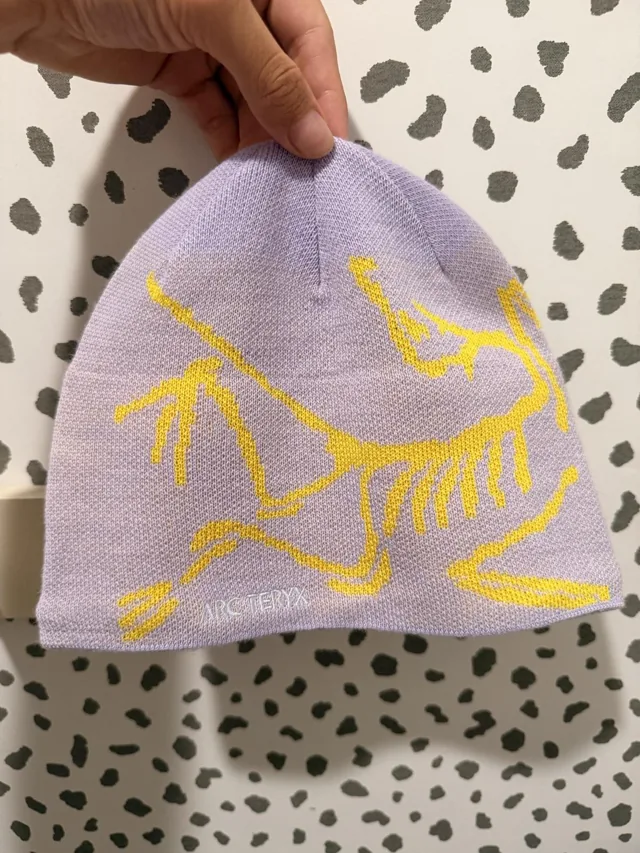Arc'teryx Bird Head Toque — Mallow/Euphoria (Lavender/Yellow) — One Size — Worn A Few Times