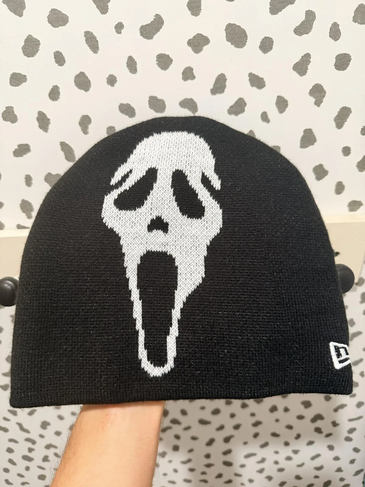 Supreme × New Era Ghostface Beanie — Black — One Size — New Without Tags
