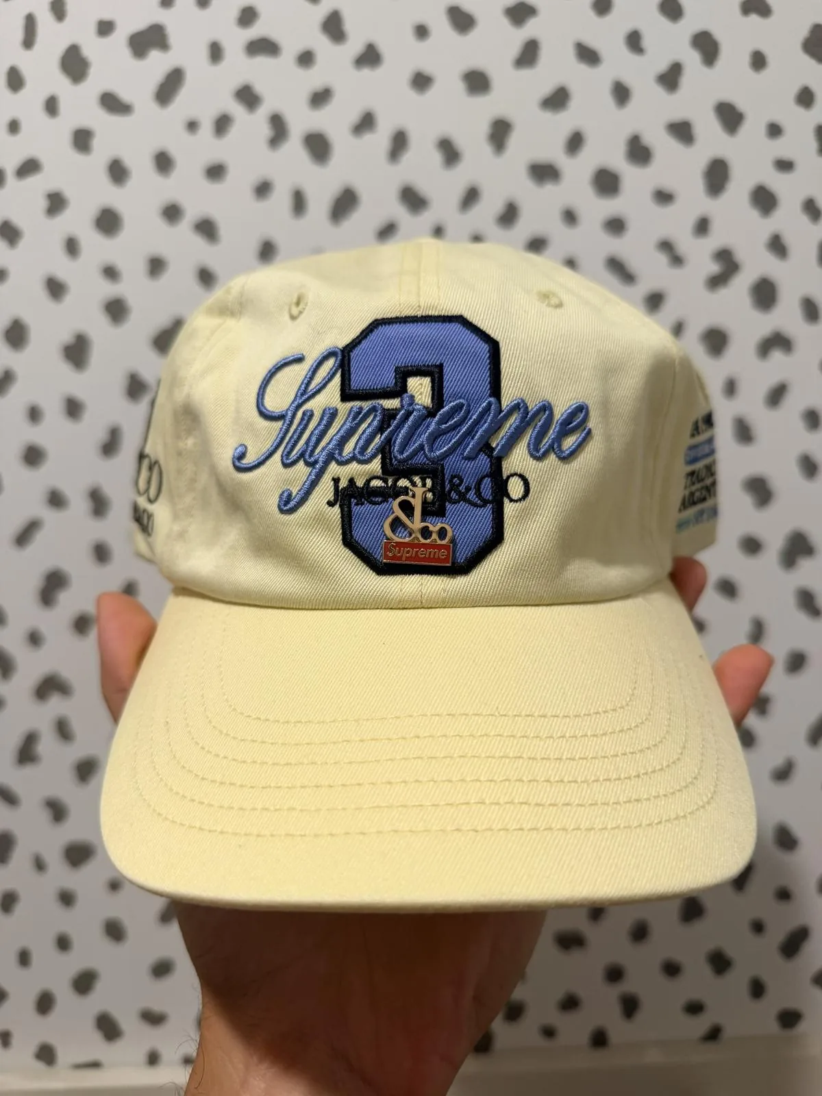 Supreme × La Martina × Jacob & Co 6-Panel Cap — Yellow — One Size — New Without Tags (never worn)