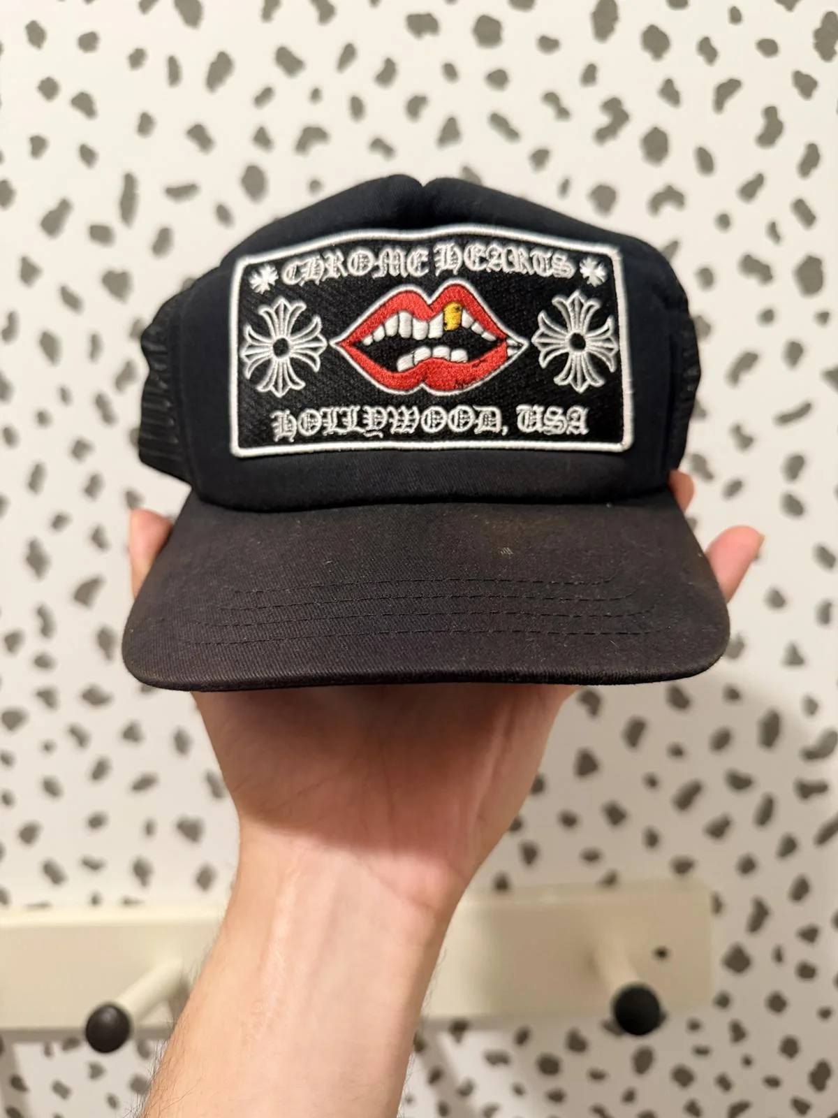 Chrome Hearts Chomper Hollywood Trucker Hat — Black — One Size — Pre-owned - Good (worn)