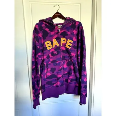 ABC Camo Full Zip Hoodie Purple/Pink